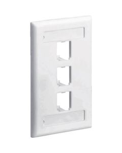 Mini-Com Classic Series Faceplates with Label and Label Cover-Off White 1อัน
