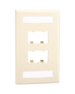 Mini-Com Classic Series Faceplates with Label and Label Cover-Erectric Ivory 1อัน