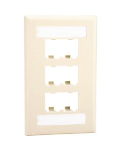 Mini-Com Classic Series Faceplates with Label and Label Cover-Erectric Ivory 1อัน