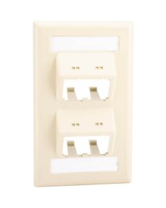Mini-Com Classic Series Sloped Faceplates with Label and Label Cover-Erectric Ivory 1อัน
