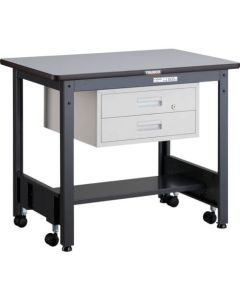Workbench with Free Casters c/w 2 Drawer