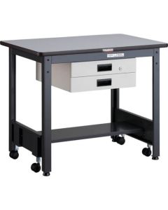 Workbench with Free Casters c/w 2 Slim Drawer