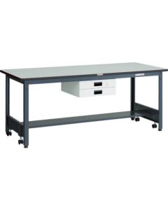 Workbench with Free Casters c/w 2 Slim Drawer