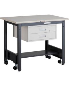 Workbench with Free Casters c/w 2 Drawer
