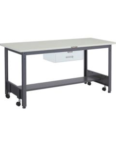 Workbench with Free Casters c/w 1 Drawer