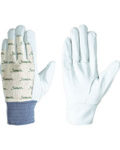 ถุงมือหนังวัวแท้ หลังเท้า ข้อมือถัก เหน็บยาง CG126 L