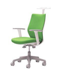 CG-M ที่รองข้อศอกแบบเคลื่อนย้ายได้พร้อมที่แขวน ตัวถังสีขาว ล้อไนลอน สีเขียวมะนาว