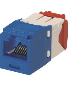 ประเภท 5E แจ็คโมดูลาร์ RJ45 UTP TG ประเภทสีน้ำเงิน CJ5E88TGBU