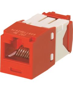 ประเภท 5E แจ็คโมดูลาร์ RJ45 UTP TG ประเภทสีแดง CJ5E88TGRD