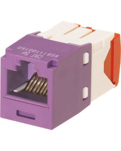 ประเภท 5E แจ็คโมดูลาร์ RJ45 UTP TG ประเภทสีม่วง CJ5E88TGVL