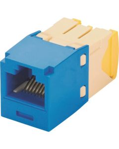 ประเภท 5E แจ็คโมดูลาร์ RJ45 UTP 28/30 AWG TG ประเภทสีน้ำเงิน CJT5E88TGBU