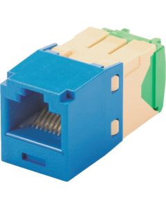 ประเภท 6 แจ็คโมดูลาร์ RJ45 UTP 28/30AWG TG ชนิดสีน้ำเงิน CJT688TGBU