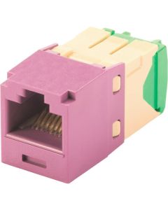 ประเภท 6 แจ็คโมดูลาร์ RJ45 UTP 28/30AWG ประเภท TG สีม่วง CJT688TGVL