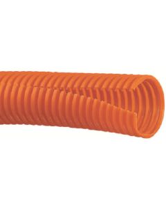 ท่อลูกฟูกโพลีเอทิลีน สีส้ม กรีดเส้นผ่านศูนย์กลางภายใน 19.5 30.48 ม
