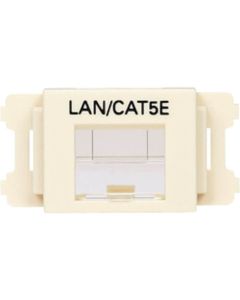 อแดปเตอร์พร้อมชัตเตอร์สำหรับเพลท JIS off-white LAN/CAT5E (10 ชิ้น)