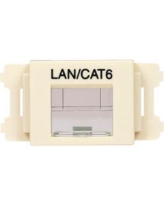 อแดปเตอร์พร้อมชัตเตอร์สำหรับเพลท JIS off-white LAN/CAT6 (10 ชิ้น)