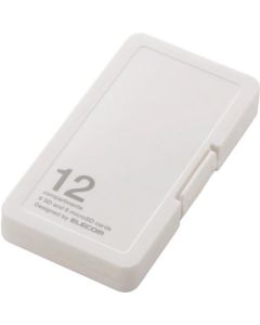 Memory card case/with index card/for 6 SD + 6 MicroSD/White 1อัน