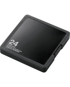 Memory card case/with index card/for 12 SD + 12 MicroSD/Black 1อัน