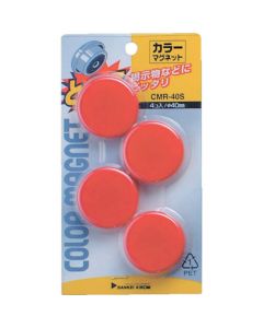 แม่เหล็กคาร่า 40Ф สีแดง (4ชิ้น)