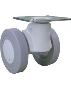 Plate Type Double Wheel Caster Caspad  (elastomer wheel)