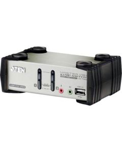 สวิตช์ KVMP(TM) 2 พอร์ต/ฮับ VGA/USB2.0 2 พอร์ต (พร้อม OSD)