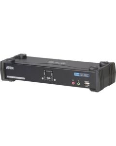 สวิตช์ KVMP 2 พอร์ต / DVI / ลิงค์คู่ / ฮับ USB 2.0 ติดตั้งแล้ว