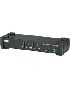 KVMP(TM) สลับ 4 พอร์ต/USB/DisplayPort/รองรับ DCI 4K/ติดตั้งฮับ USB 3.0