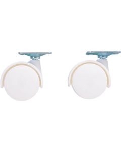 256307 ชุดลูกล้อ 2 ตัว สำหรับ CB box CXK-2 สีขาว