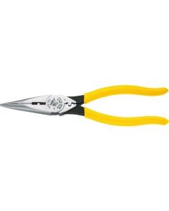 Heavy-Duty Long Nose Pliers Side Cutting, Strip/Crimp
