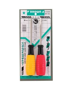Radial Rubber Grip Screw Driver 2pc.set(SQUARE SHAFT)