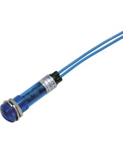 ไฟแสดงสถานะ LED DA-10ML (การเชื่อมต่อ AC/DC 100V) Φ10 สีน้ำเงิน