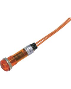 ไฟแสดงสถานะ LED DA-10ML (การเชื่อมต่อ AC/DC 100V) Φ10 สีส้ม
