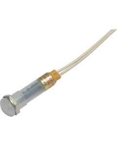 ไฟแสดงสถานะ LED DA-10ML (การเชื่อมต่อ AC/DC200V) Φ10 สีขาว