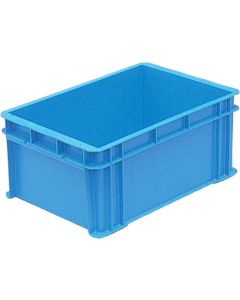 ขนาดภายนอกของกล่องคอนเทนเนอร์ประเภท DA: W408 x D271 x H178.5 สีน้ำเงิน
