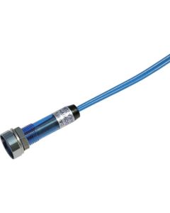 ไฟแสดงสถานะ LED DA-8FL-2 (การเชื่อมต่อ AC/DC 100V) Φ8 สีน้ำเงิน
