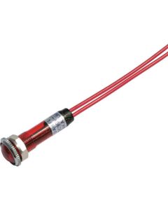 ไฟแสดงสถานะ LED DA-8FL-4 (การเชื่อมต่อ AC/DC 100V) Φ8 สีแดง