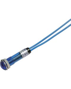 ไฟแสดงสถานะ LED DA-8FL (การเชื่อมต่อ AC/DC 100V) Φ8 สีน้ำเงิน