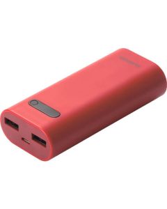 แบตมือถือชาร์จอัตโนมัติ รองรับ 6400mAh 2.6A สีแดง