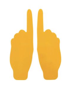 ป้ายตั้งพื้น ทนทาน ชนิดมือ สีเหลือง 2 แผ่น (1 แผ่น)