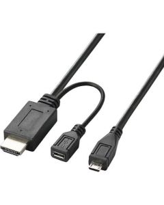 MHL cable/microB - HDMI/2.0m/Black 1เส้น
