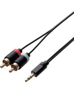 สาย AUDIO (3.5φ-RCA x 2) สีดำ 0.5 ม