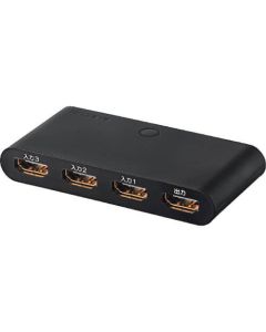 ตัวสลับ HDMI 3 อินพุต 1 เอาต์พุต (แพ็คเกจที่เป็นมิตรต่อสิ่งแวดล้อม) สีดำ
