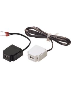 (210044470) เต้ารับ DM1-U1P24T-WT/USB สำหรับการชาร์จแบบฝัง