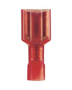 หางปลาแบบเสียบปลั๊กตัวเมียหุ้มฉนวนเต็มชนิด AWG22-18 สีแดง (รวม 100 ชิ้น)