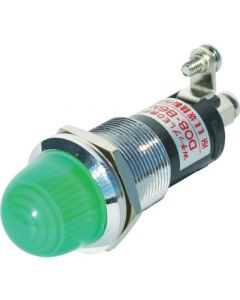 ไฟแสดงสถานะ LED แบบเปลี่ยนหลอดได้ (การเชื่อมต่อ AC/DC24V) สีเขียว Φ16