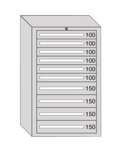 ตู้ดีลักซ์ (เทาอ่อน) ขนาดหน้ากว้าง 811 x ลึก 557 x สูง 1281 มม