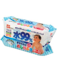 80 แผ่นเช็ดด้วยน้ำ IP 99% x 3