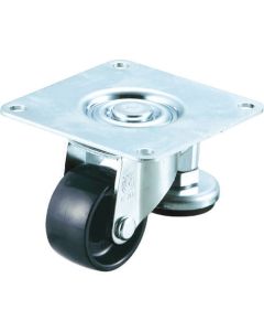Rubber Wheel Caster With a Level Adjuster