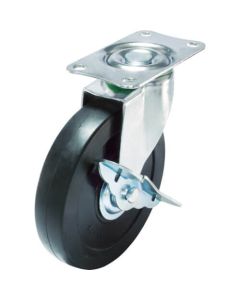 Plate Type Caster E Series (rubber wheel)