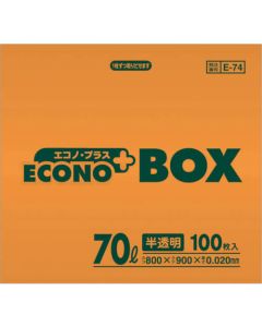 E-74 Econo Plus BOX 70L โปร่งแสง (100 แผ่น)